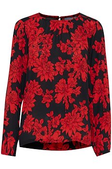 Black w. red flowers