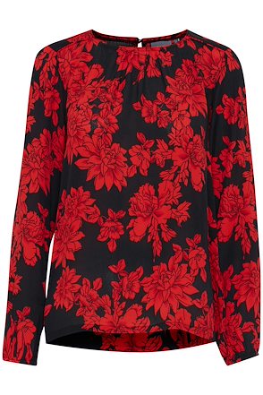 Black w. red flowers