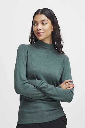 Roll Neck Sweater in Cilantro