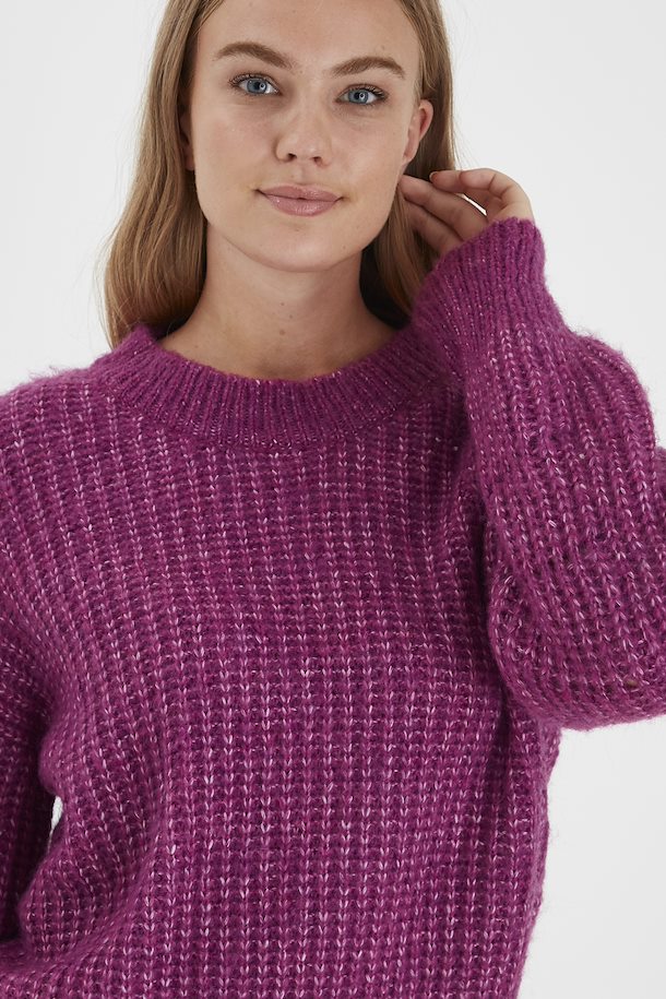 b.young Knitted pullover Dark Fuchsia – Shop Dark Fuchsia Knitted ...