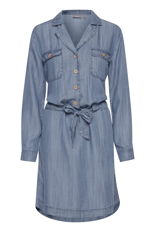 b.young BYLana dress Med. Blue Denim – Shop Med. Blue Denim BYLana ...