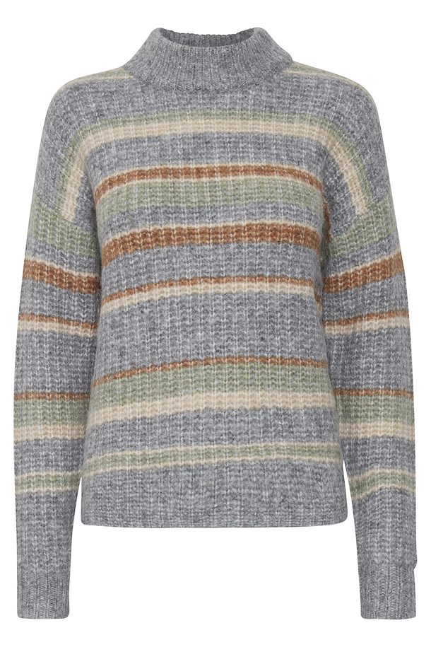b.young Knitted pullover Mid grey Melange Mix – Shop Mid grey Melange ...