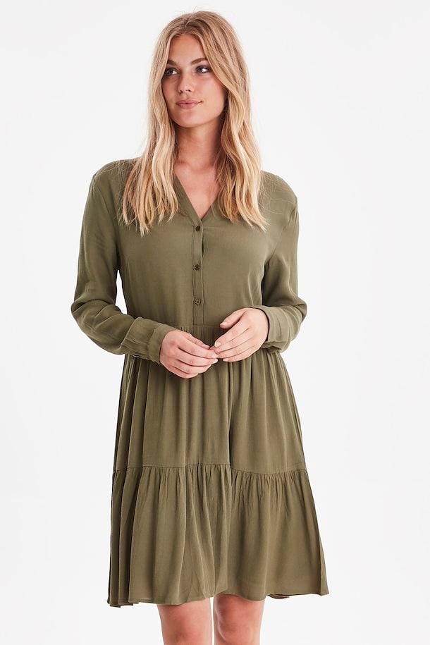 B Young Bxfanja Midi Kleid Olive Night Shoppen Sie Olive Night Bxfanja Midi Kleid Ab Gr